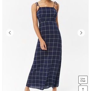 Navy grid dress